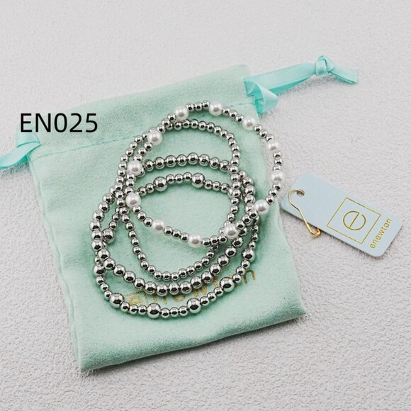 Enewton Platinum Bead & Pearl Bracelet Set - Picture 2 of 4